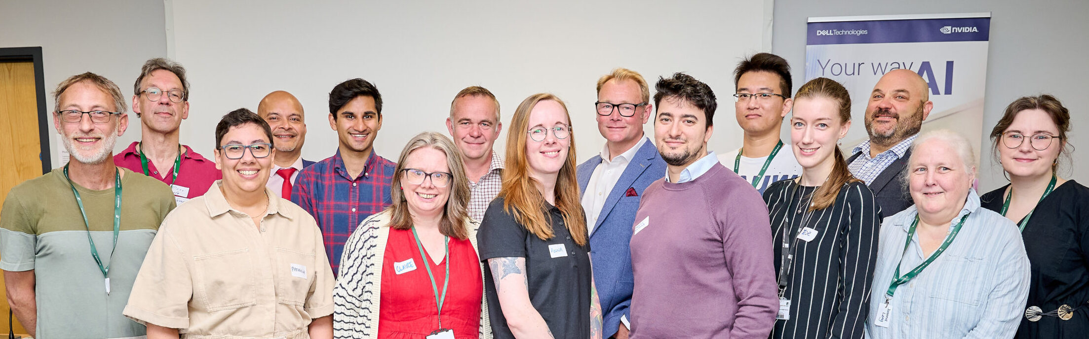 group shot of speakers and organisers at a research computing network event