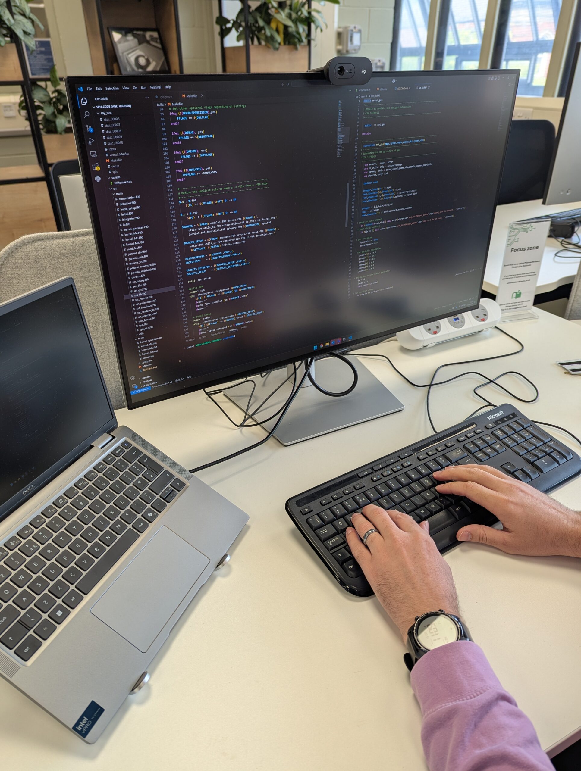 Someone editing code